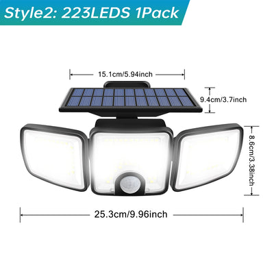 Lampe Solaire Détecteur Mouvement 3000lm 3 Modes Sécurité