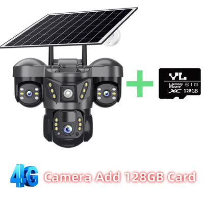 Caméra de Surveillance Solaire 4G Triple Objectif - vue 10