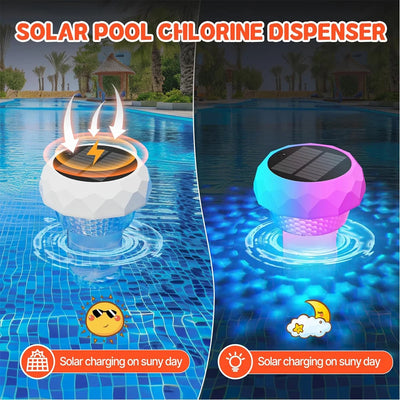 Lampe Solaire Flottante de Piscine LED RGB Étanche IP68