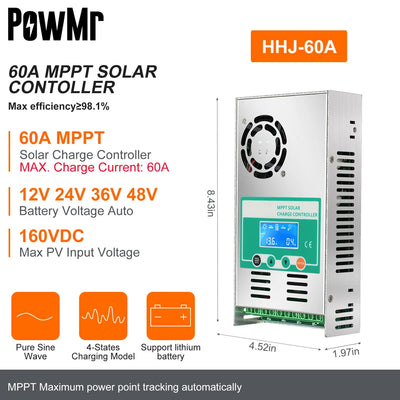 Régulateur de Charge Solaire MPPT 60A - vue 7