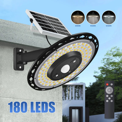 Lampe Solaire LED Télécommande Détecteur Mouvement IP65 Extérieur