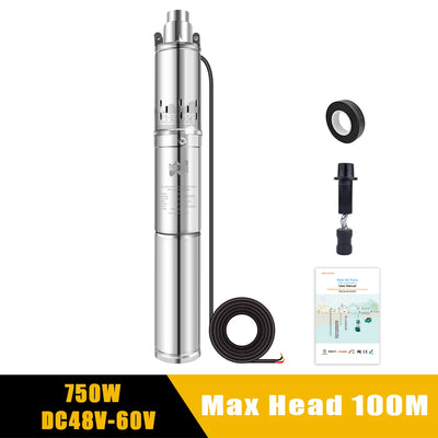 Pompe à Eau Solaire Submersible Puits Profond Sans Balais