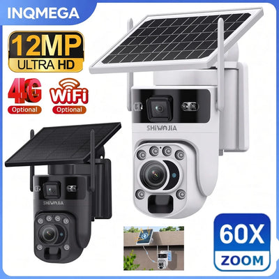 Caméra de Surveillance Solaire INQMEGA 4G 12MP Zoom Optique 60X