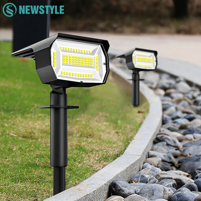 Projecteur Solaire LED Paysage 3 Modes Jardin Cour