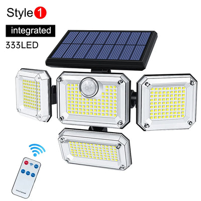 Projecteur Solaire 20W 122 LED Tête Réglable IP65 Extérieur
