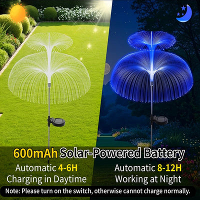 Lampe Solaire Méduse Multicolore de Jardin