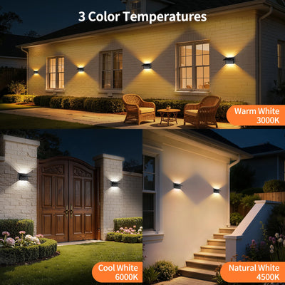 Applique Murale Solaire Intelamp 3 Teintes Haut et Bas