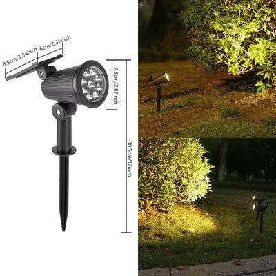 Projecteur Solaire Extérieur 9 LED Orientable à Piquet IP65