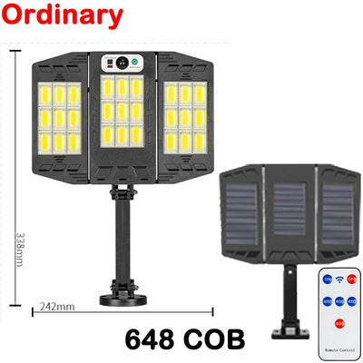 Lampe Solaire de Rue Murale LED Détecteur Mouvement 3 Modes