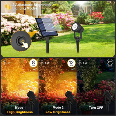 Projecteur Solaire LED Extérieur IP65 Applique Murale Jardin Paysage