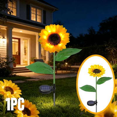 Lampe Solaire Tournesol Décorative pour Jardin et Pelouse