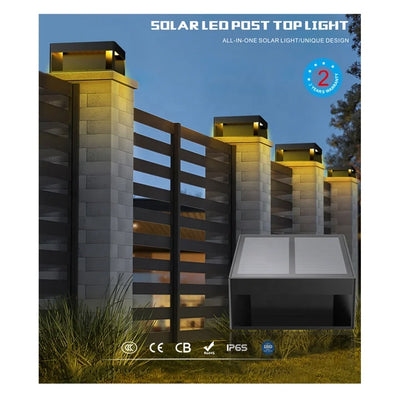 Lampe Solaire de Pilier Moderne Étanche - vue 6