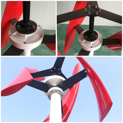 Éolienne Verticale 600W à 2000W 12V 24V 48V Faible Bruit
