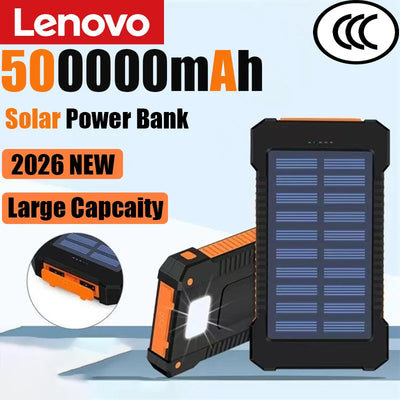 Power Bank Solaire 50000mAh Lampe de Poche