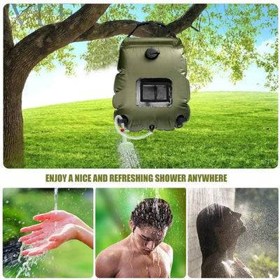 Sac de Douche Solaire 20 L Kaki Surf et Pêche