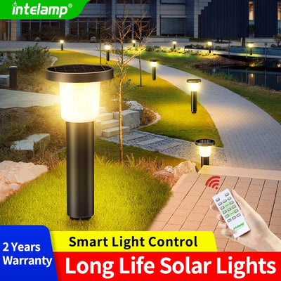 Lampe Solaire de Jardin à Planter pour Pelouse et Allée (Lot de 2)