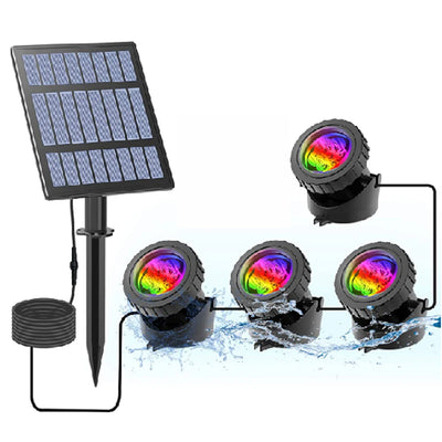 Lampe Solaire Extérieure RGB Étanche IP68 Jardin Piscine