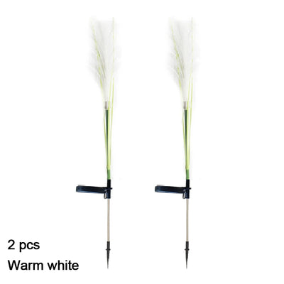 Piquet Solaire Jardin Roseau Lumineux LED Étanche
