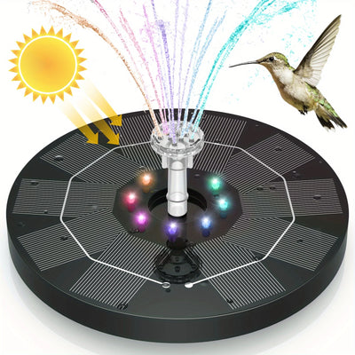 Pompe Fontaine Solaire LED 6,5W Bain d'Oiseaux Décoration Jardin