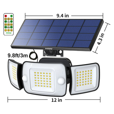 Projecteur Solaire Détecteur Télécommande 1200LM - vue 8