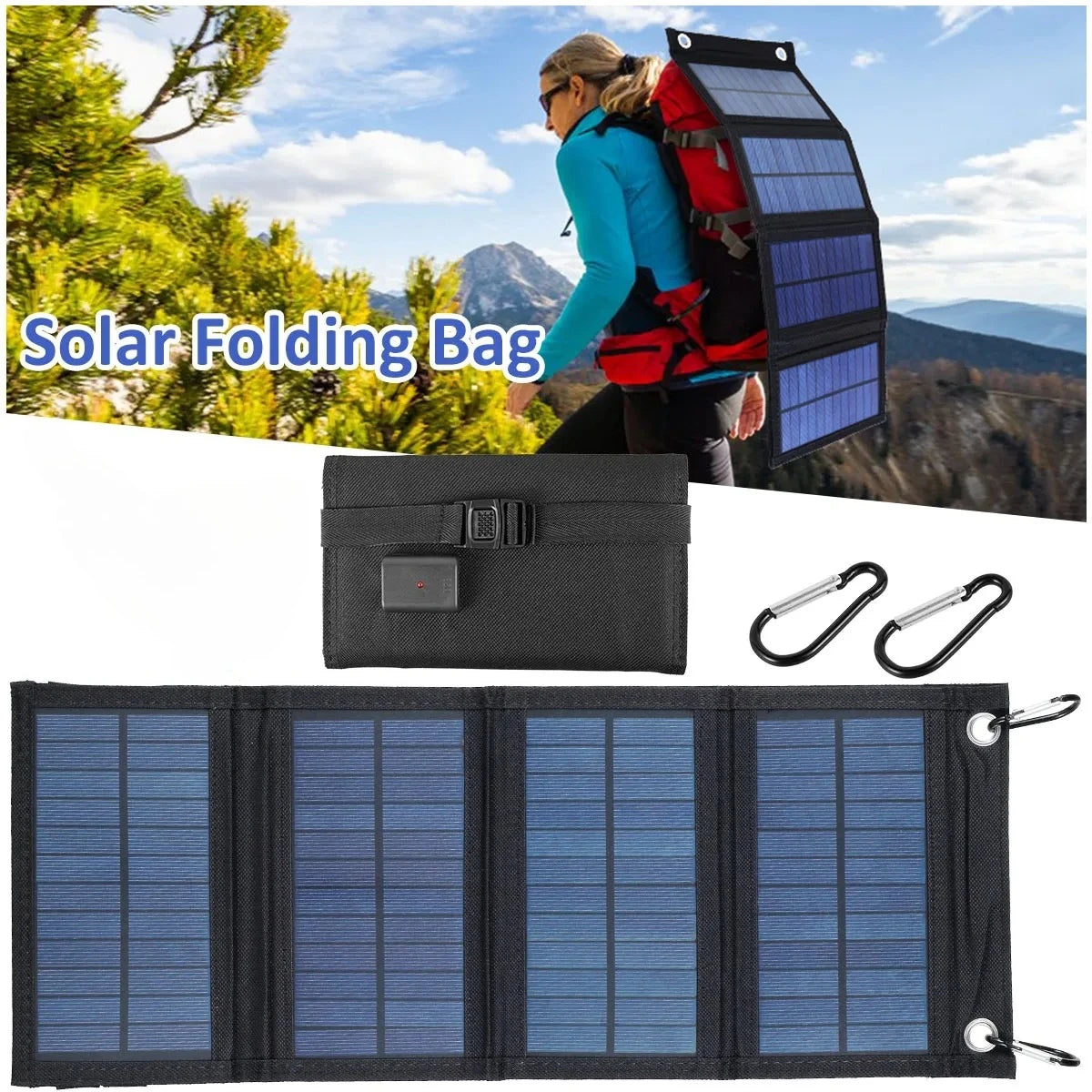 Panneau Solaire Pliable Portable 100W Étanche
