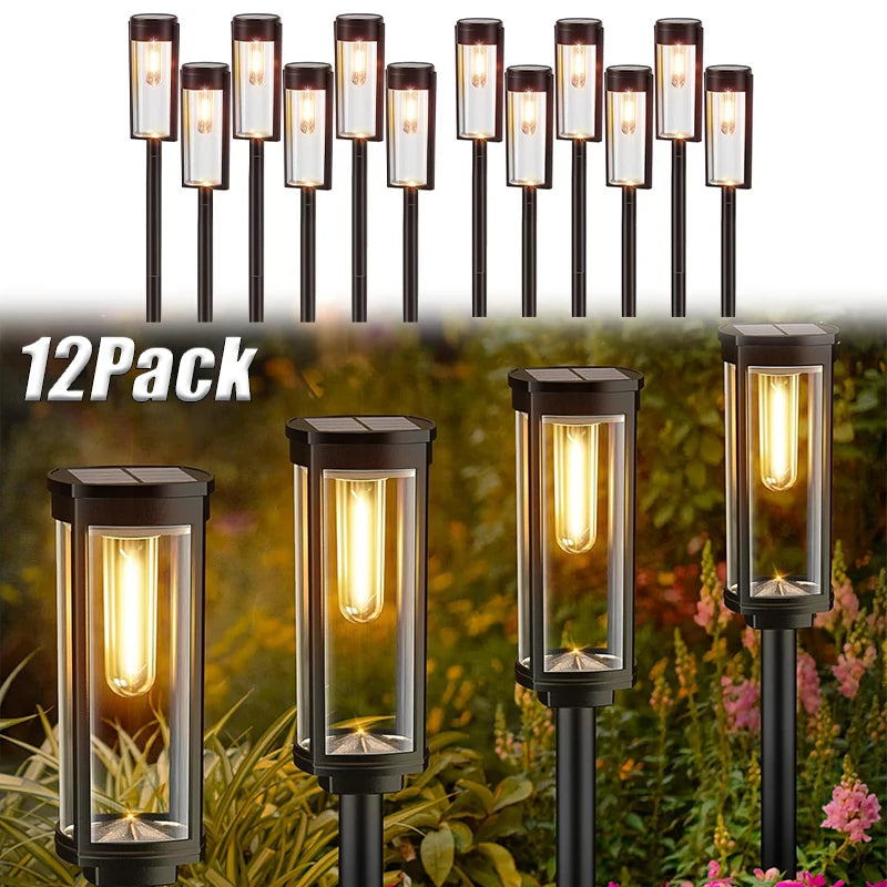 Lampes solaires LED étanches pour allée de jardin
