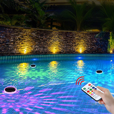 Lampe Solaire Flottante de Piscine LED Télécommande 9 Couleurs