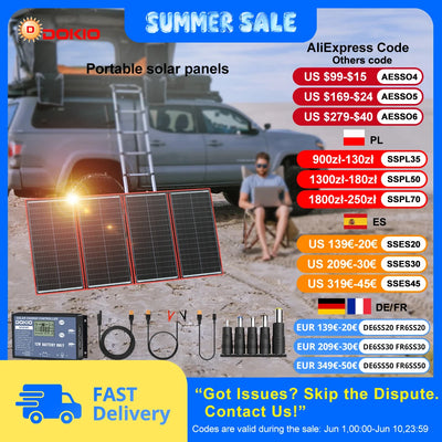Panneau Solaire Pliable Portable 300W avec Contrôleur