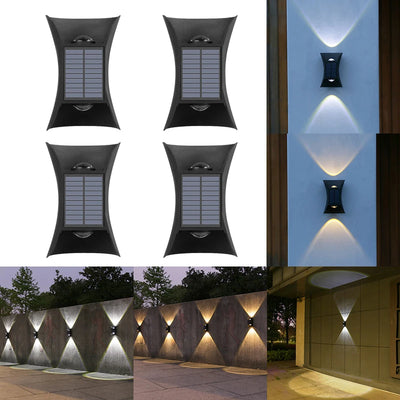 Applique Murale Solaire Extérieur Double Faisceau Haut Bas