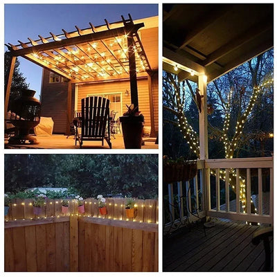 Guirlande Solaire LED Étanche Noël et Halloween