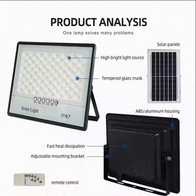 Projecteur Solaire Extérieur Super Lumineux 300W