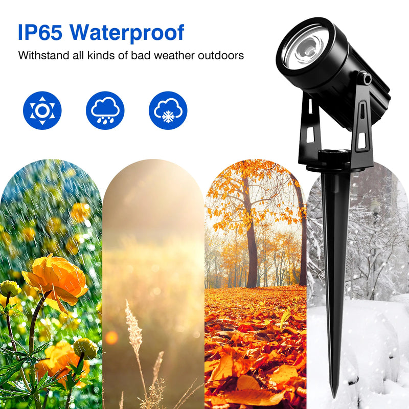 Spot solaire paysager LED vert pour jardin