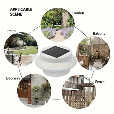 Applique Murale Solaire Extérieur 4 LED à Clipser Clôture Rambarde Escalier