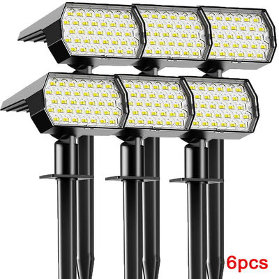 Lampe Solaire Pelouse 74 LED Capteur 3 Couleurs Jardin