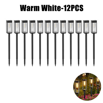 Lampes Solaires LED Étanches Extérieur Jardin Allée Passerelle