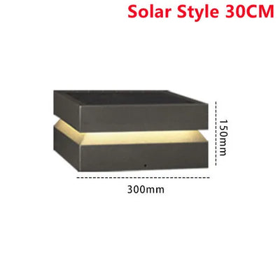 Lampe Solaire de Pilier Inox Étanche IP65