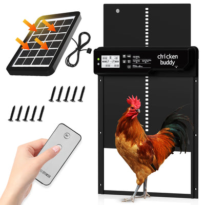 Porte Automatique de Poulailler Solaire Chicken Buddy Grande Largeur