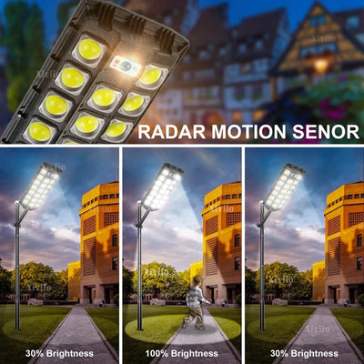 Lampadaire Solaire LED Capteur Mouvement Télécommande