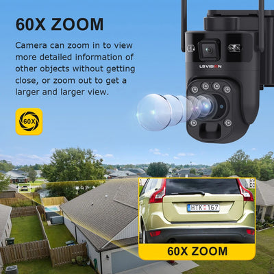 Caméra Solaire 4G Zoom 60X PTZ Extérieure