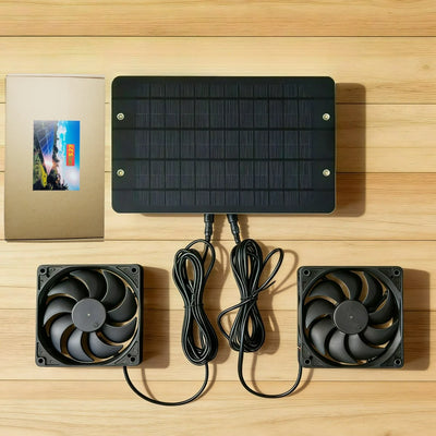 Extracteur Solaire Double Ventilateur pour Serre