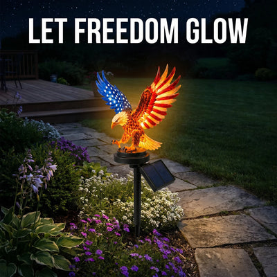 Statue Solaire Aigle Lumineuse pour Jardin et Pelouse