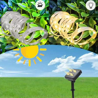 Guirlande Solaire Extérieur Noël 22 m 200 LED Étanche