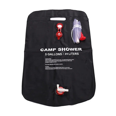 Sac de Douche Solaire 20 L Compact avec Tuyau