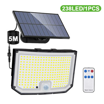 Projecteur Solaire LED 318 Détecteur Mouvement Extérieur