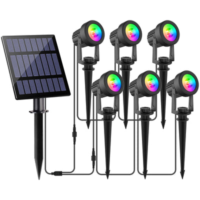 Projecteur Solaire RGB Étanche IP65 Éclairage Festif Jardin