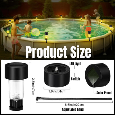 Lampe Solaire de Piscine LED Flottante