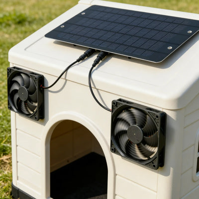 Extracteur Solaire Double Ventilateur pour Serre