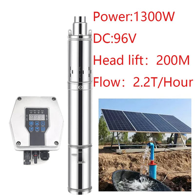 Pompe Solaire Puits Profond 750W à 1200W MPPT 2 T/h