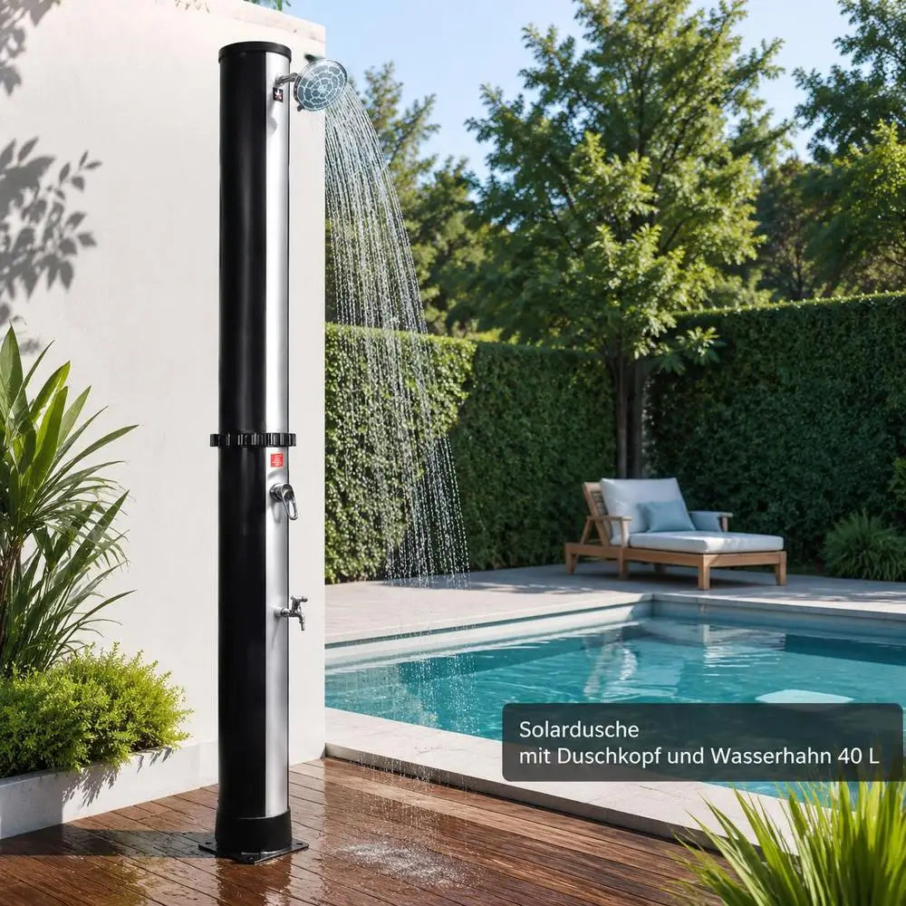 Douche Solaire de Jardin 40L Réservoir Noir