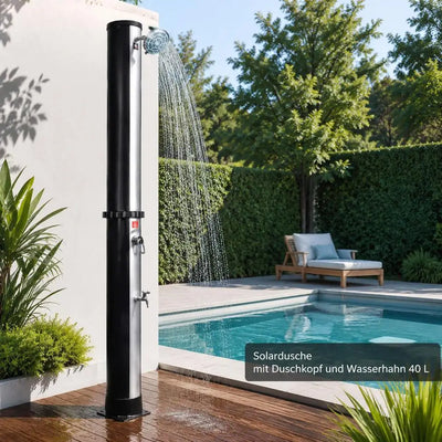 Douche Solaire de Jardin 40L Réservoir Noir